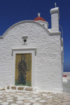 De schitterende deur van kapel Agia Kyriaki 