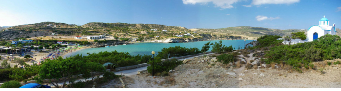 Panoramafoto van Amoopi Karpathos Griekenland