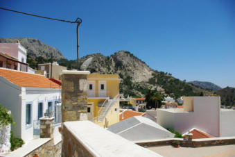 De daken van Volada Karpathos Griekenland