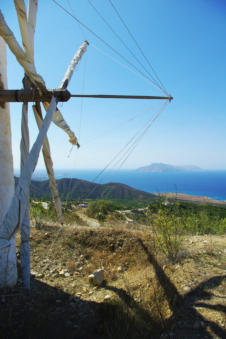 Windmolen van Piles op Karpathos Griekenland