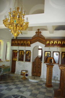 Interieur kerkje in Stes op Karpathos Griekenland
