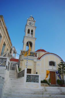 De grote prachtige kerk van Olympos