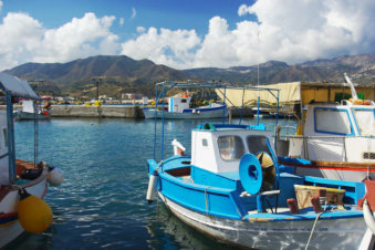 Deze bootjes worden nog dagelijks gebruikt voor de visserij op Karpathos