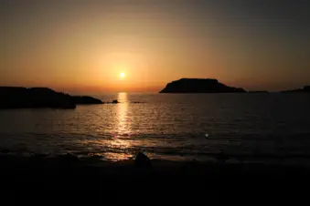 Zonsondergang Lefkos
